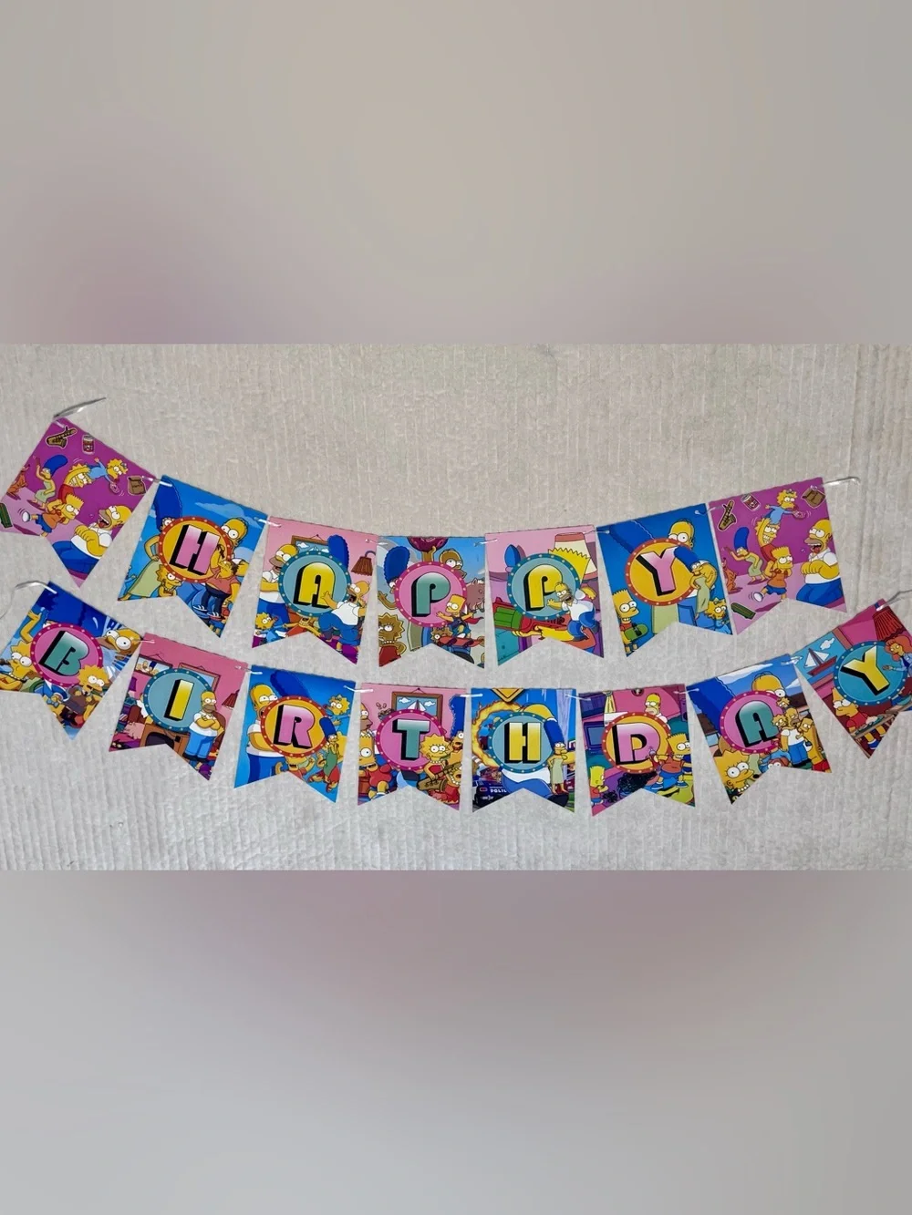 The Simpsons Happy Birthday Flag Party Banner